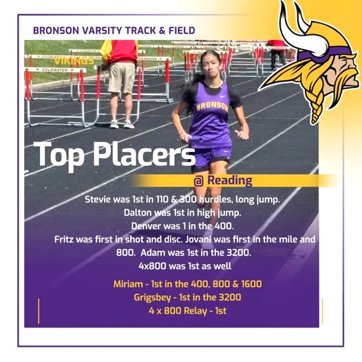 Bronson has good day at track dual